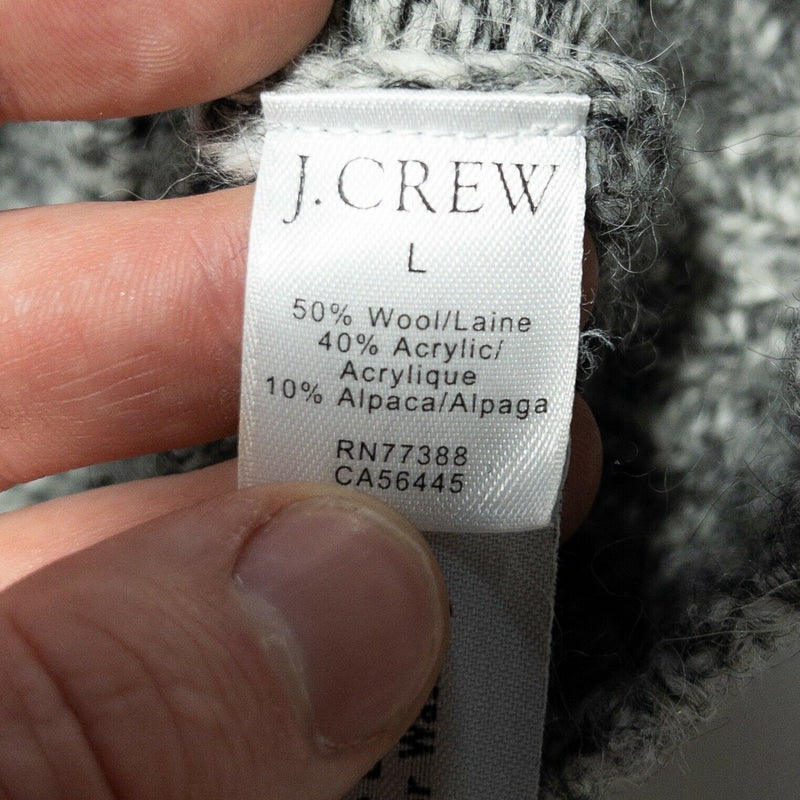 J. Crew Alpaca Blend Shawl Collar Cardigan Gray Marled Wool Knit Men's Large