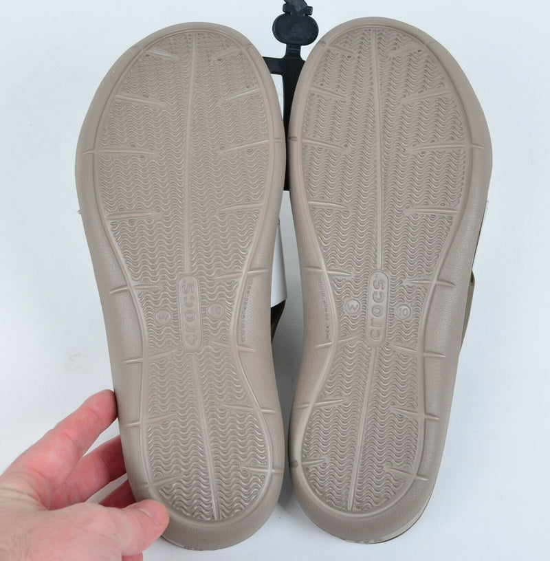 Crocs Women's US 10 Swiftwater Sandal Walnut Brown Standard Fit Strappy Sandal