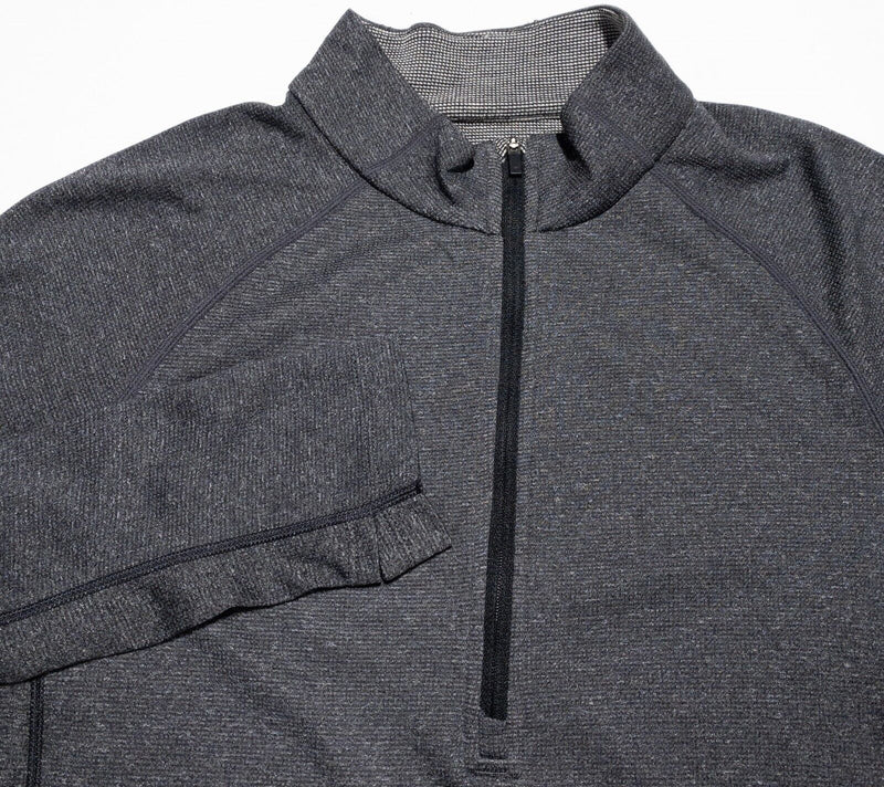 Mountain Hardwear 1/4 Zip Men's Medium Base Layer Wool Blend Gray Outdoor
