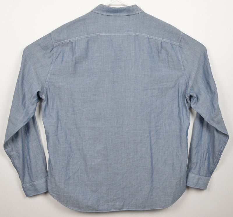 Bonobos Men's 2XL Slim Fit Shirt Blue Chambray Soft Double-Layer Button-Front