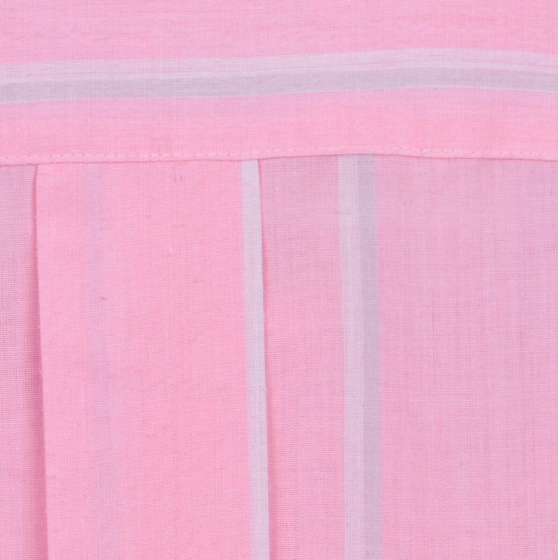 Vintage 80s Christian Dior Men's Large Pink Striped Safari Button-Front Shirt
