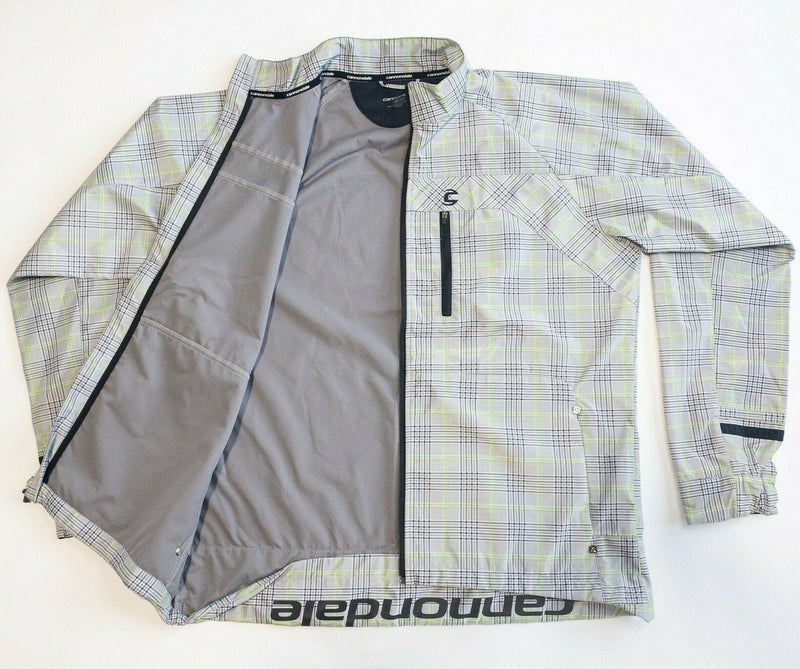 Cannondale Men's 2XL Gray Green Full Zipper Magnetic Back Cycling Bike Jacket