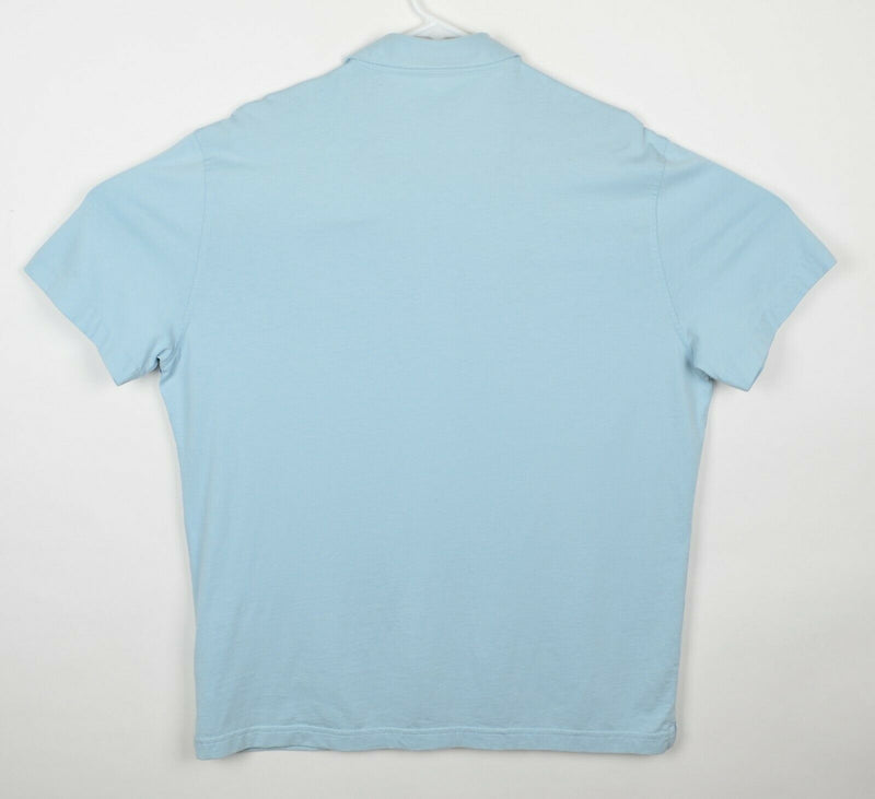 UNTUCKit Men's Sz XL Light Blue Pima Cotton Pocket Polo Shirt