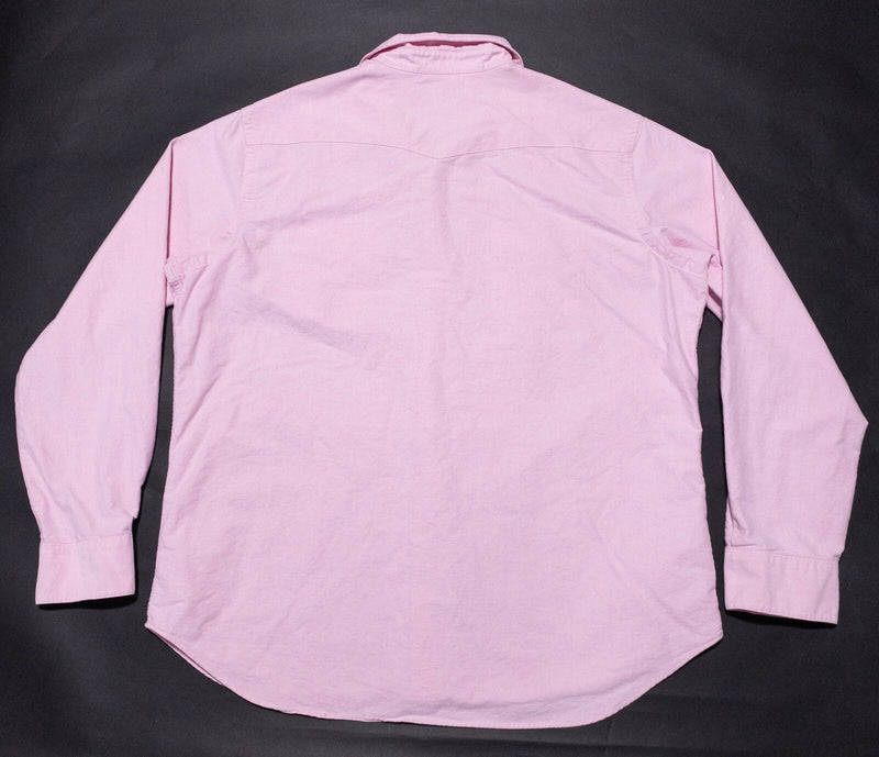 Polo Ralph Lauren Pearl Snap Western Shirt Men's 2XL Light Pink Long Sleeve