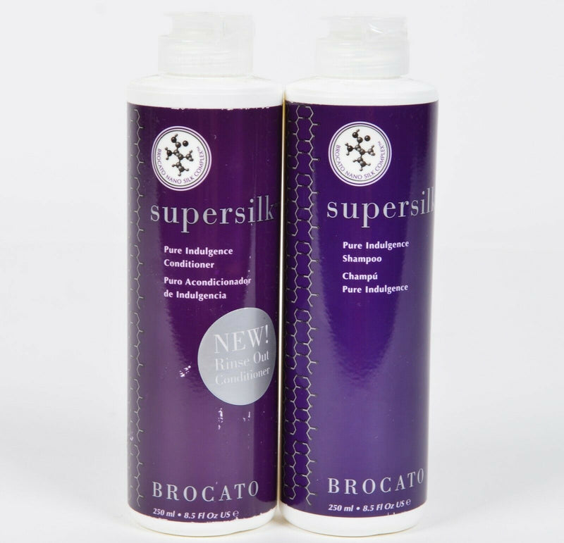 Brocato Supersilk Pure Indulgence Shampoo & Conditioner (2 Pack) 8.5 oz Each