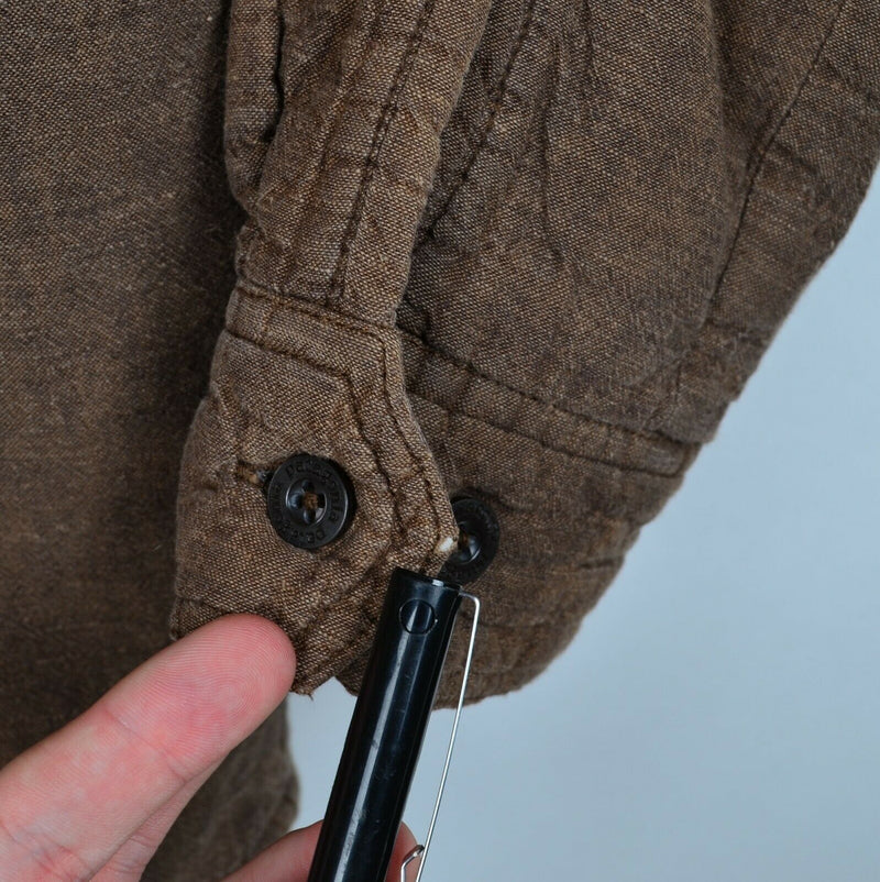 Patagonia Men's Small Hemp Blend Sherpa Lined Brown Cormac Shirt Jacket