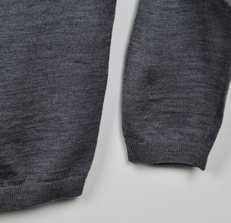 Jos. A. Bank Men's Sz XL Merino Wool 1/4 Zip Gray Charcoal Sweater NWT