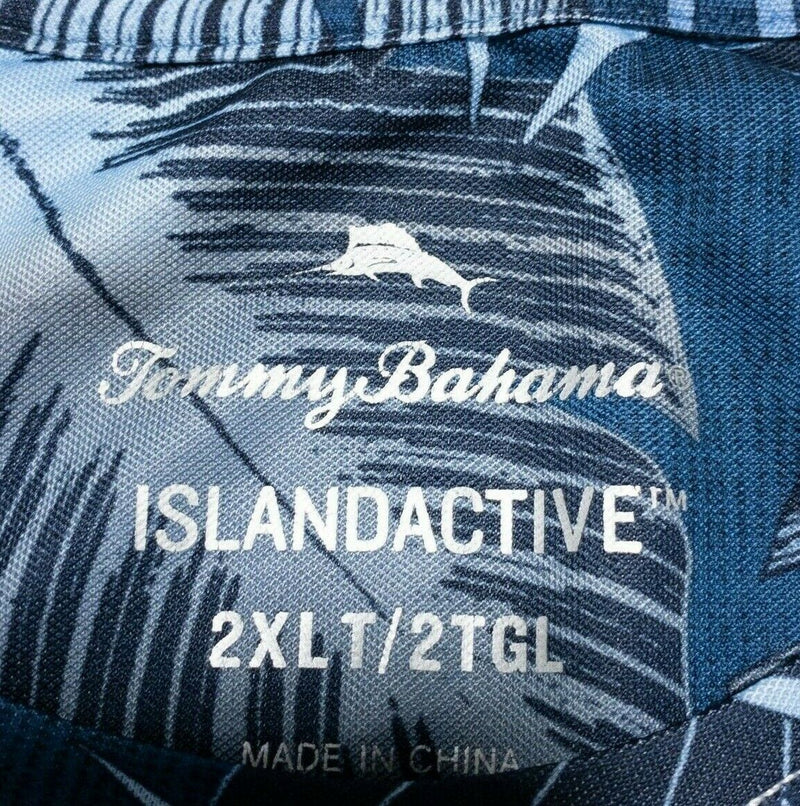 Tommy Bahama Island Active Sun Shirt Men's 2XLT (2XL Tall) Floral Blue Sun Shirt