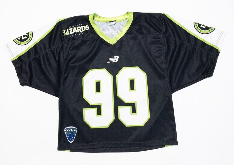 New York Wizards Lacrosse Jersey Men's Fits Small New Balance MLL Black Lime