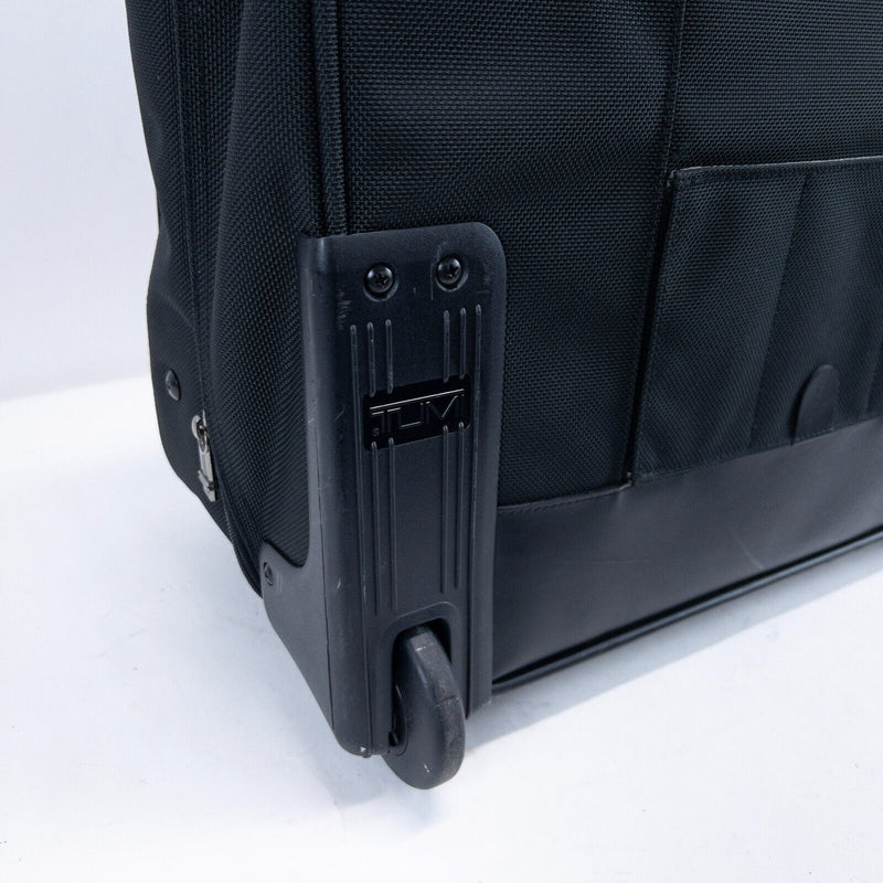 Tumi Expandable Rolling Briefcase/Laptop Bag Pockets Black Canvas 26003D4