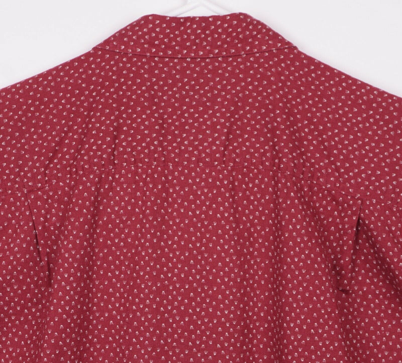 Patagonia Men's XL Hemp Organic Cotton Blend Red Geometric Pattern Shirt