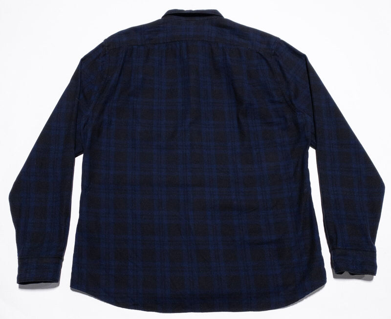 Shipley & Halmos Shirt Men's XL Button-Up Blue Black Plaid Long Sleeve Portugal
