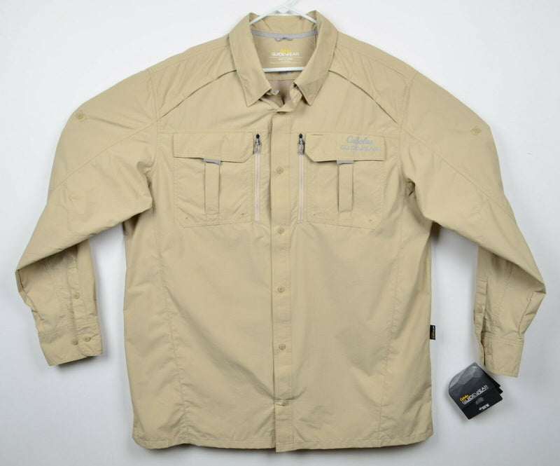 Cabela's Guidewear Men's Sz 2XLT Vented 4Most UPF 50 Long Sleeve Fishing Shirt