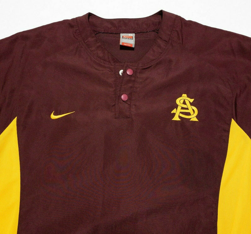 ASU Arizona State Sun Devils Nike Team Baseball Cage Jacket Maroon Men's XL