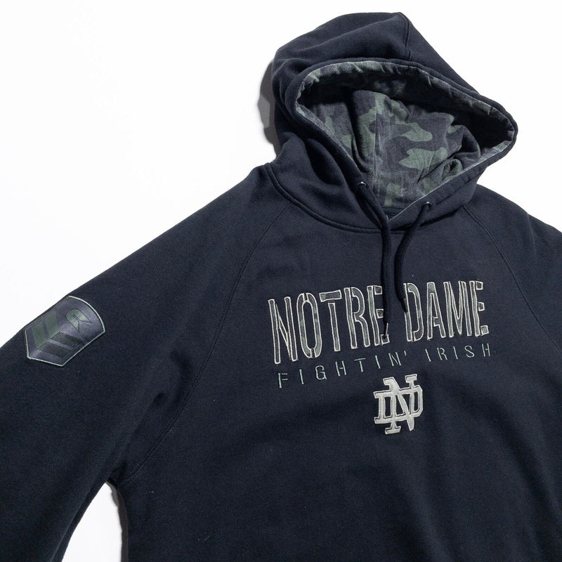 Notre Dame Camo Hoodie Men's XL Colosseum OHT Military Fightin Irish Sweatshirt
