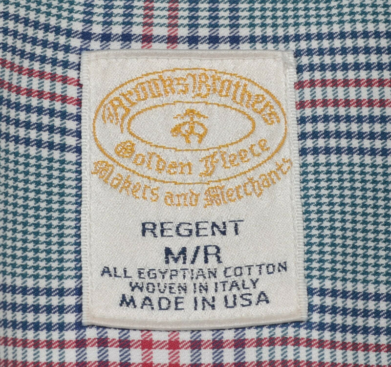 Vintage Brooks Brothers Golden Fleece Men's Medium Regent Green Plaid USA Shirt