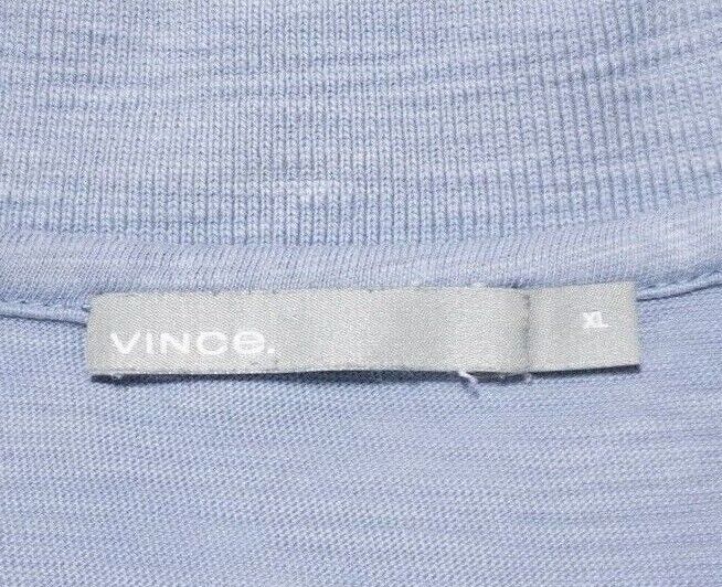 Vince Polo Shirt XL Men's Short Sleeve Button-Front Periwinkle Blue Modern