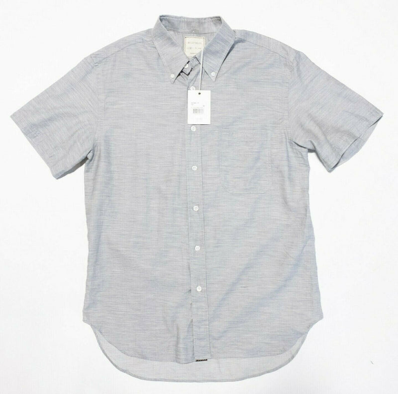 Billy Reid Tuscumbia Shirt Medium Standard Cut Men Gray Short Sleeve Button-Down
