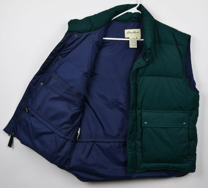 Eddie Bauer Men's Sz Large Goose Down Hunter Green Outdoor Puffer Vest