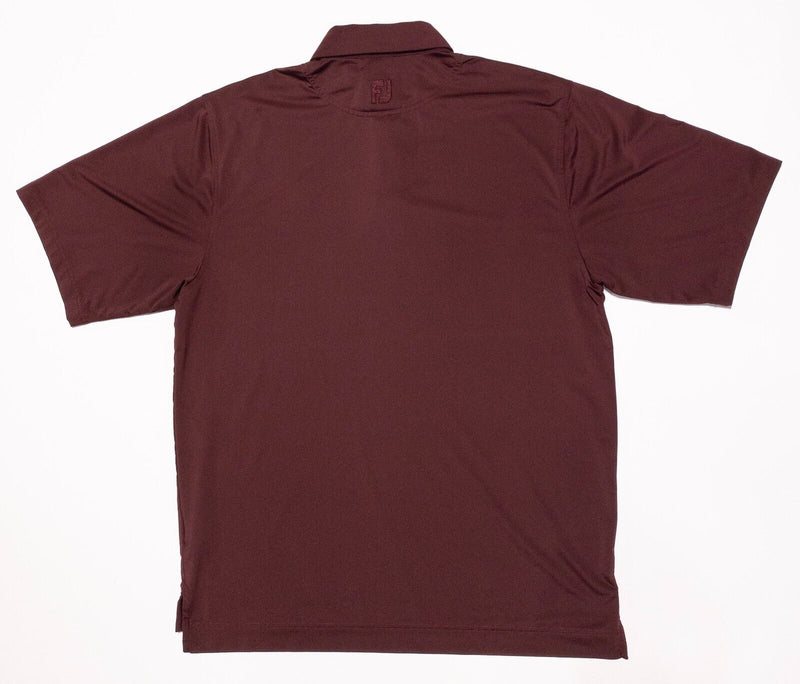 FootJoy Golf Polo Large Men's Burgundy Red Wicking Performance Stretch