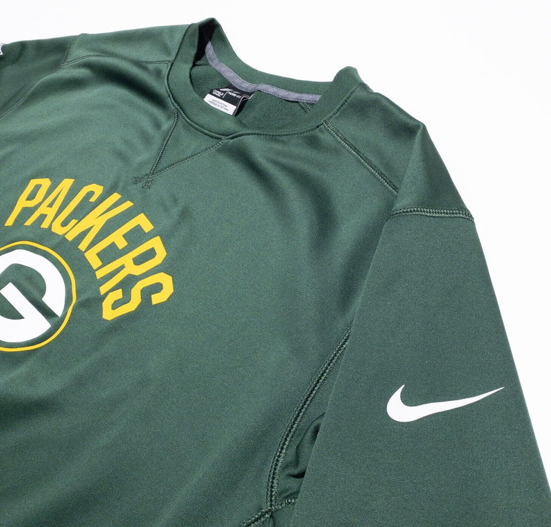 Green Bay Packers Sweatshirt Men's 2XL Nike Therma-Fit Pullover Green OnField