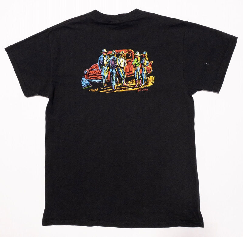 Wrangler T-Shirt Vintage Medium Men's Pick Up Truck Girls 90s Country Pirnie Art