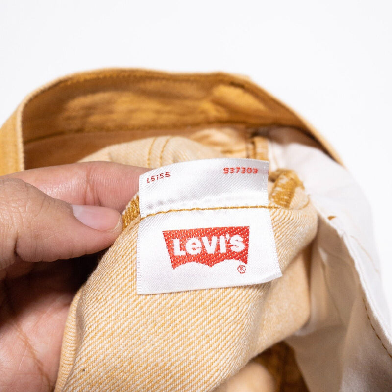Levi's 501 XX Jeans Men's 34x32 Denim Mustard Yellow Straight Leg Button-Fly