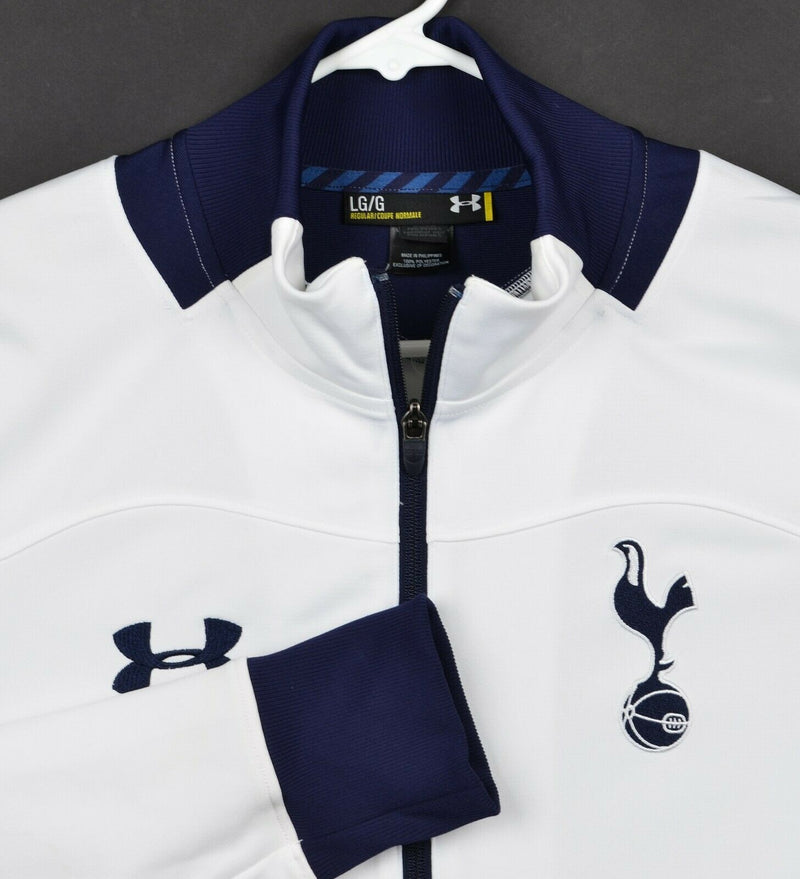 Tottenham Hotspur UA Men's Large Regular Under Armour White Navy Track Jacket