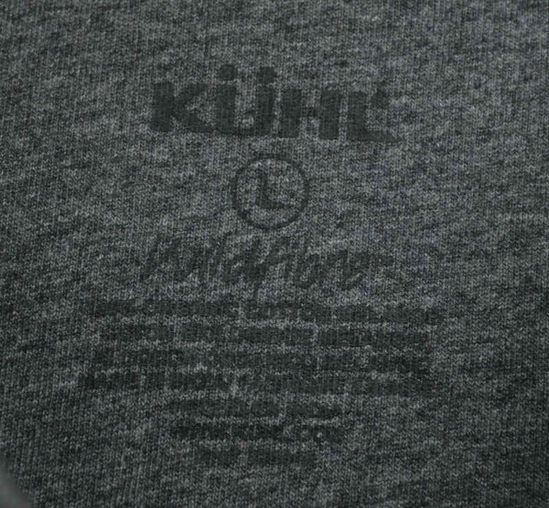 Kuhl Men's Large WildFibre Heather Gray Hiking Organic Cotton Button-Front Shirt