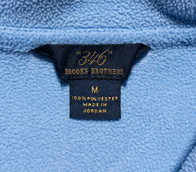 Brooks Brothers Men's Medium Solid Yellow Sheep Logo Fleece Pullover Jacket