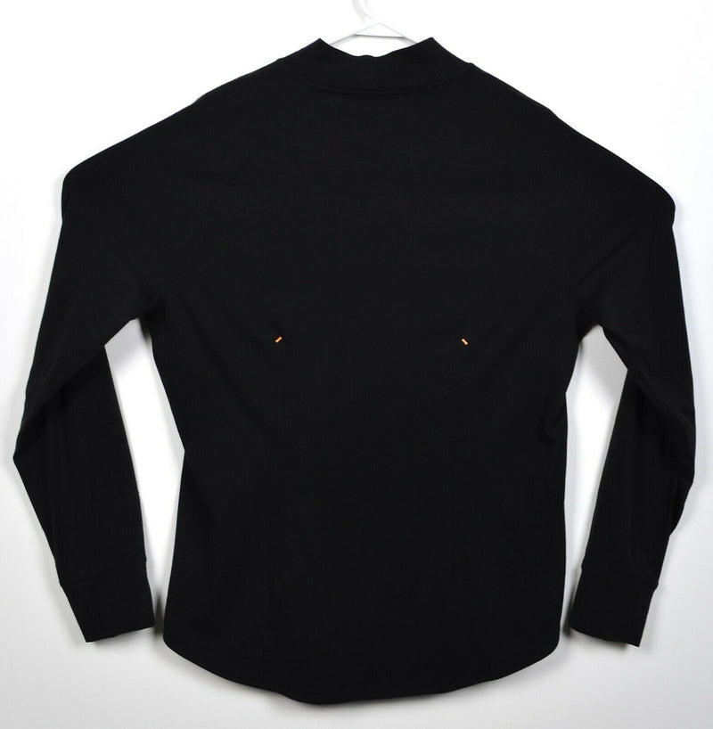 Kit & Ace Men's Large? Technical Cashmere Solid Black V-Neck Long Sleeve Shirt