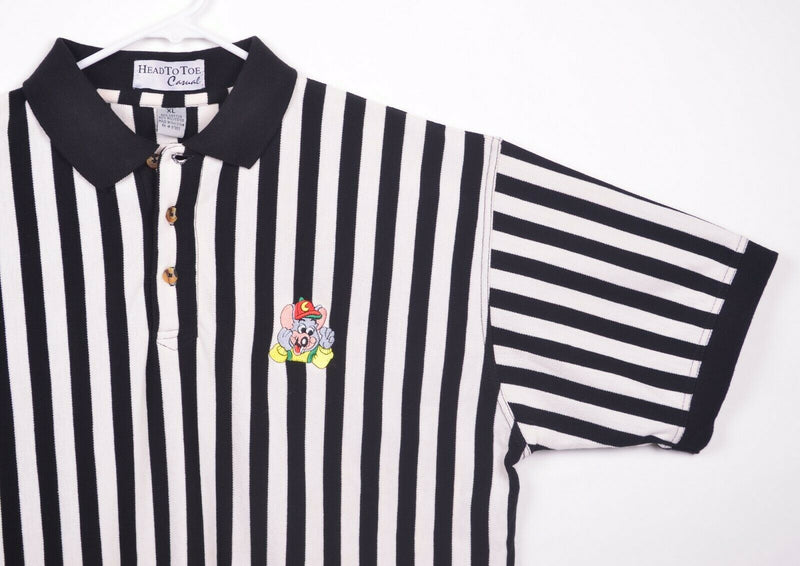 Vtg Chuck E Cheese Men's Sz XL Game Room Attendant Employee Uniform Polo Shirt