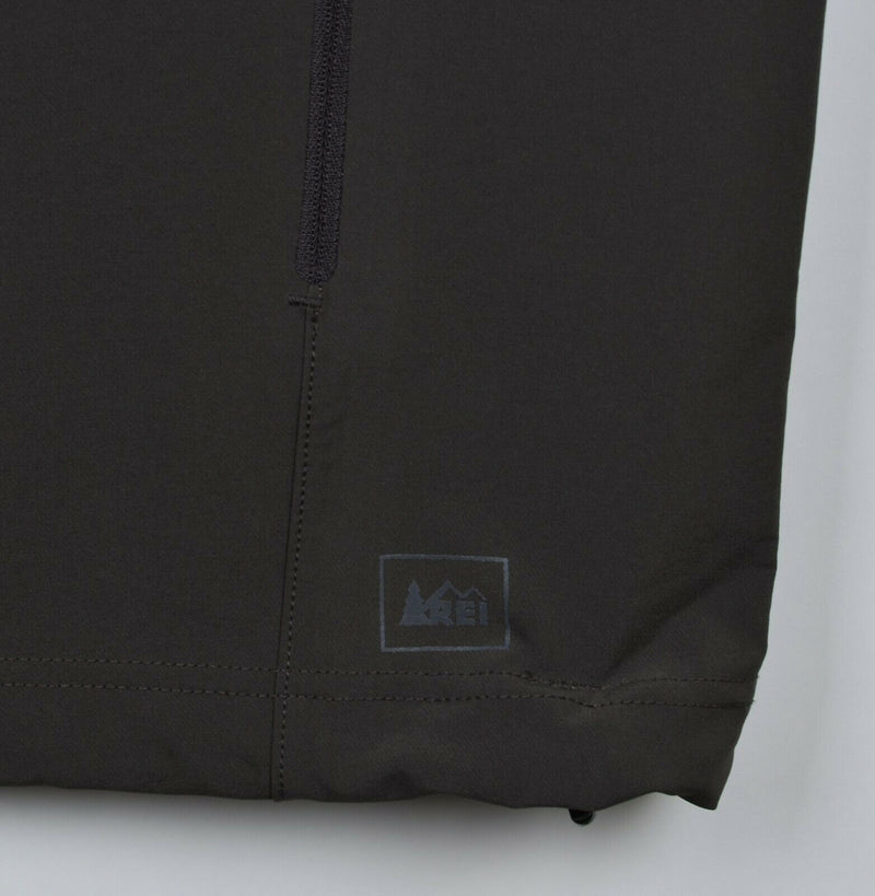 REI Men's Sz 2XL Full Zip Solid Gray Polyester Nylon Pockets Hiking Vest