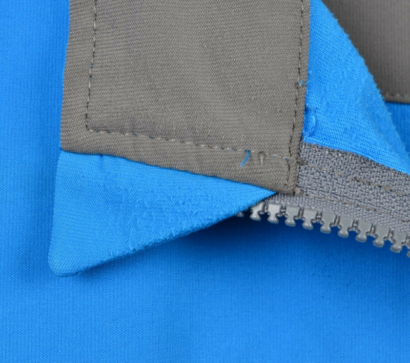 Peter Millar Wind Men's Sz Large Element E4 Blue Zip Pockets Full Zip Golf Vest