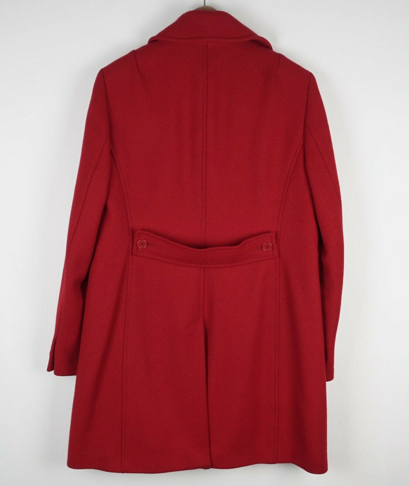 J. Crew Women's 12 Wool Solid Red Lady Day Coat Thinsulate Insulation Coat