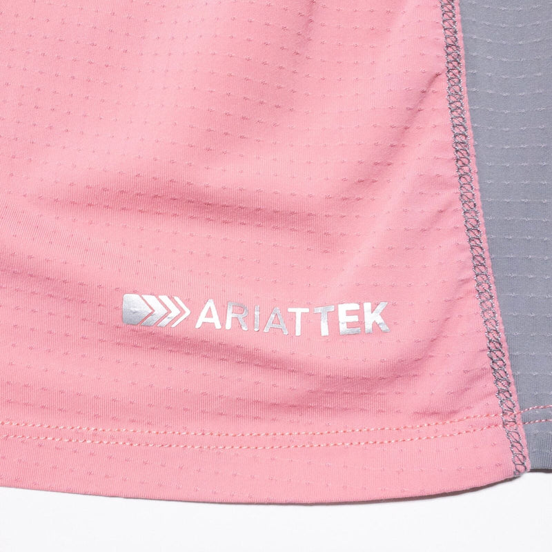 Ariat Tek Heat Series 1/4 Zip Women Fits Large Pink Pullover Lightweight Wicking