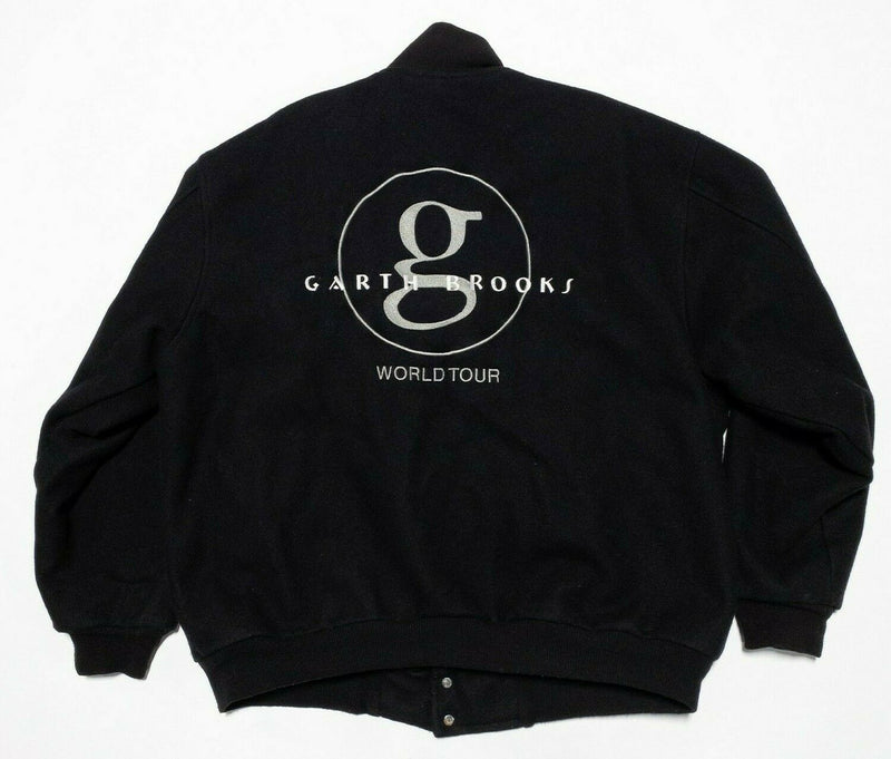 Garth Brooks World Tour Crew Jacket Wool Lined Snap Country Music Men's 2XL