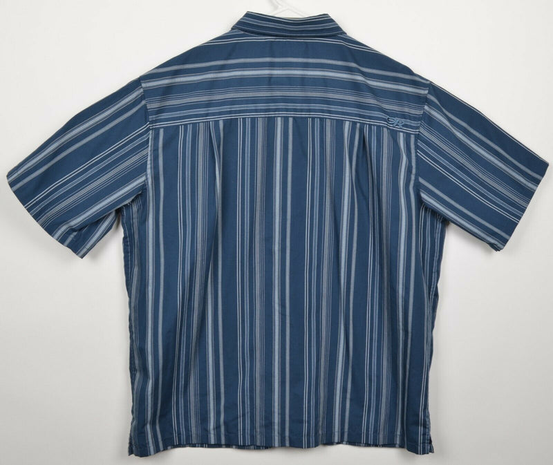 Outdoor Research Men's XL Navy Blue Striped Polyester Outdoor Short Sleeve Shirt