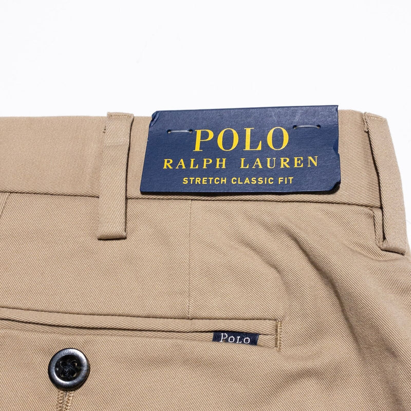 Polo Ralph Lauren Pants Men's 36x32 Stretch Classic Fit Khaki Brown Business