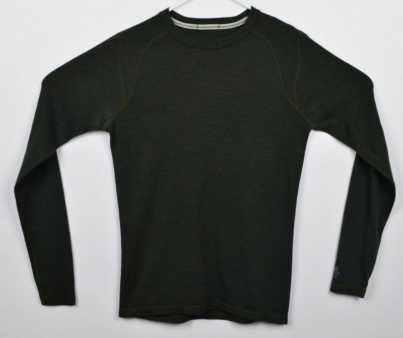 Smartwool Men's Sz Small 100% Merino Wool Green Long Sleeve Base Layer Top