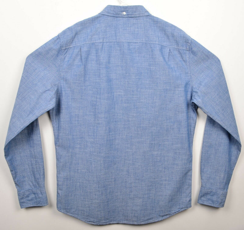 Hawker Rye Stitch Fix Men's Large Slim Blue Chambray One Pocket Button Shirt