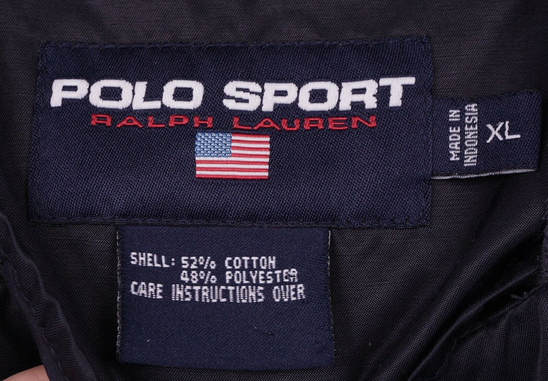 Polo Sport Ralph Lauren Men's XL All American Snap-Front Blue Red Shooting Shirt