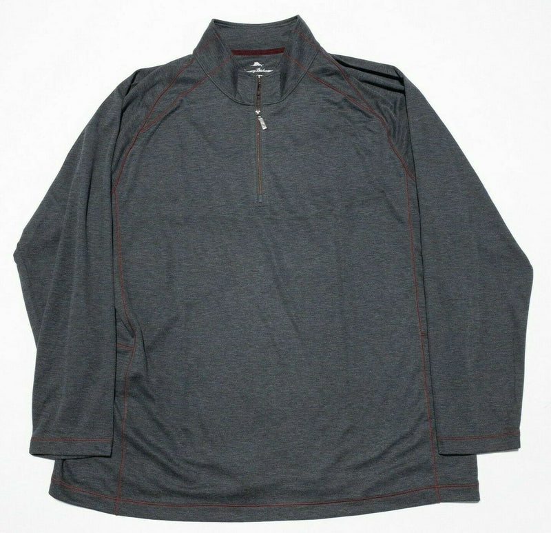 Tommy Bahama Men's 3XL Long Sleeve 1/4 Zip Pullover Gray Lightweight