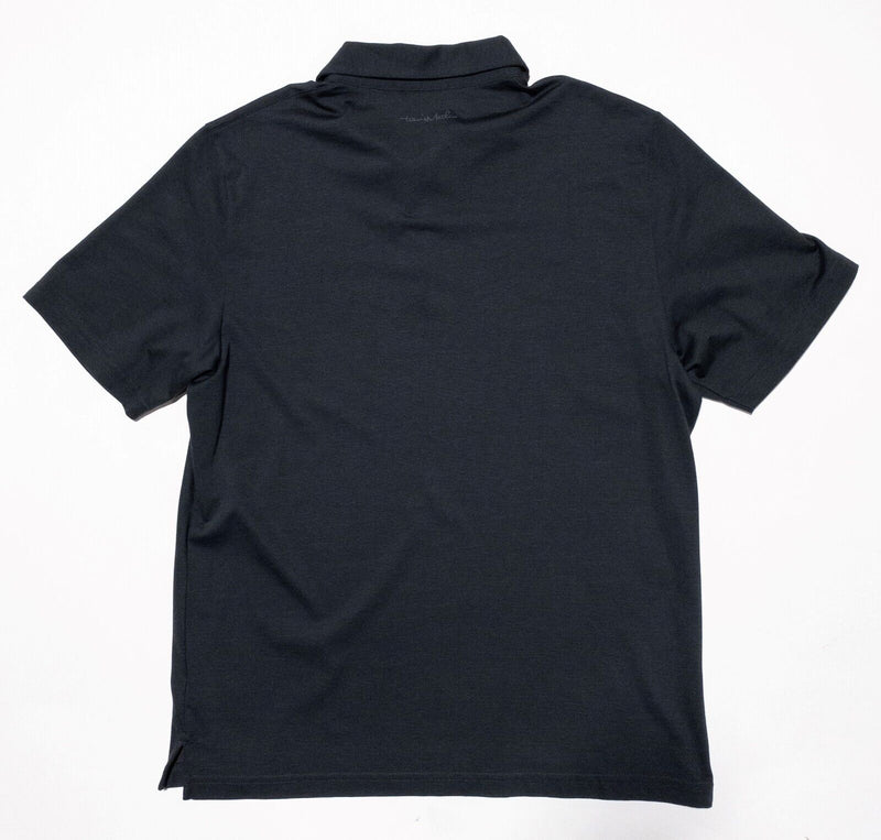 Travis Mathew Polo Large Men's Shirt Solid Black Short Sleeve The Zinna