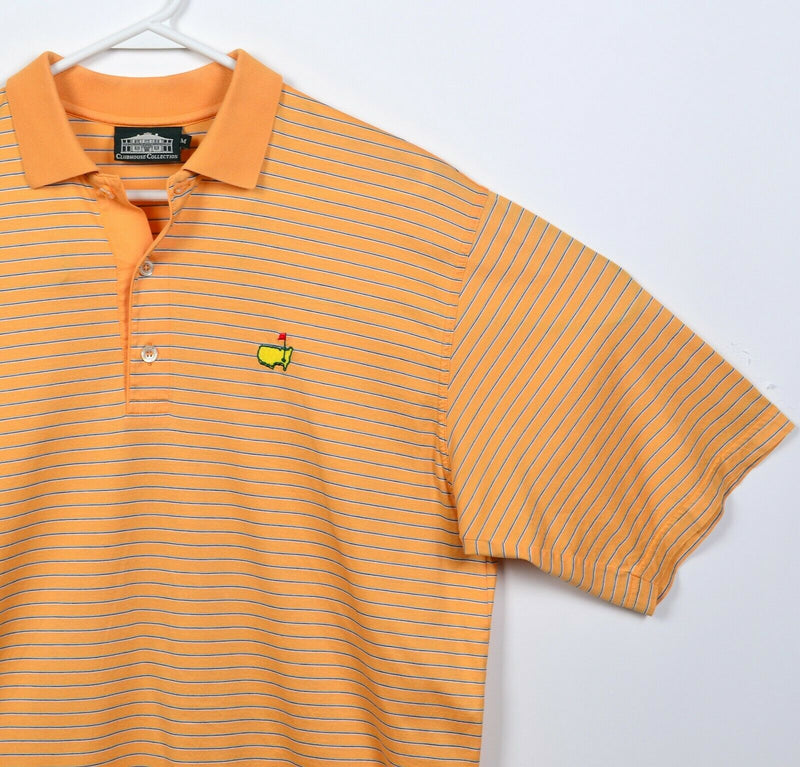 Clubhouse Collection Men's Medium Masters Orange Striped Augusta Golf Polo Shirt