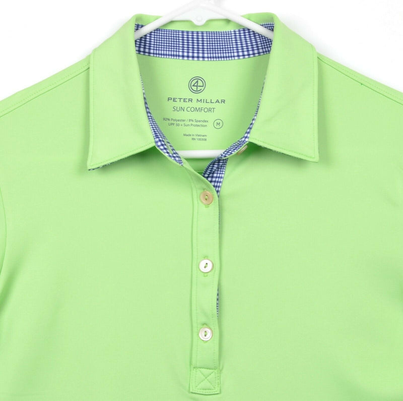 Peter Millar Women's Sz Medium Sun Comfort Green Golf Polo Shirt The Broadmoor