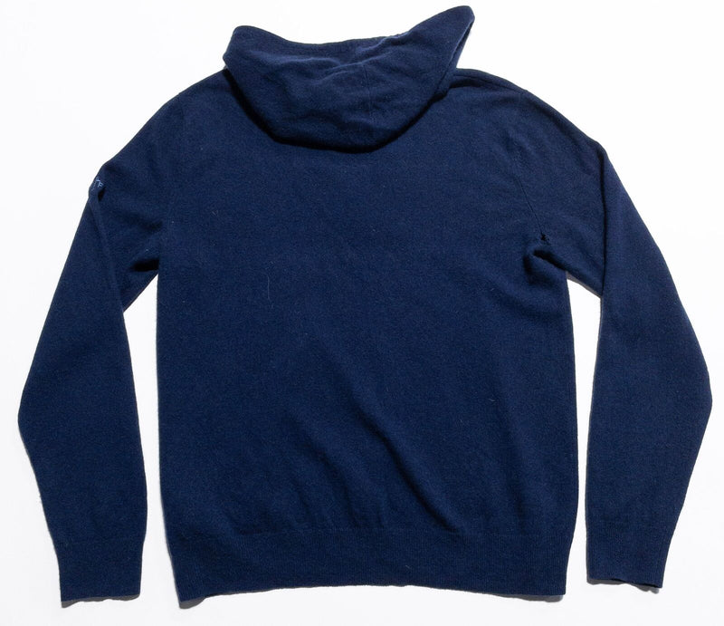 RLX Ralph Lauren Cashmere Hoodie Sweater Men's Large Navy Blue Pullover Knit