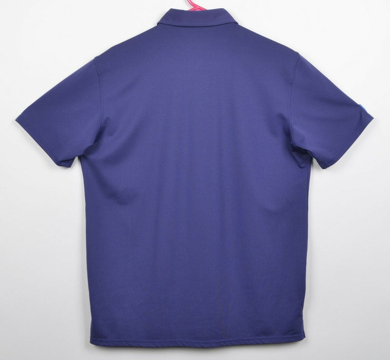 Holderness & Bourne Men's Large Tailored Solid Purple Spread Collar Golf Shirt