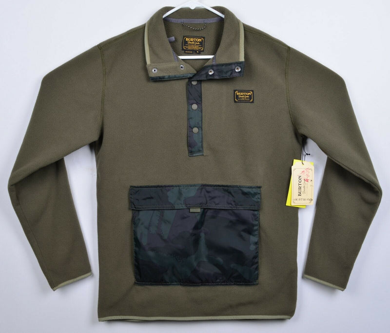 Burton DryRide Men's Small Hearth Pullover Camouflage Fleece Snap-T Jacket
