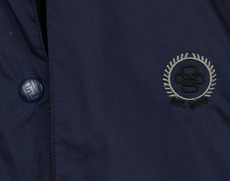 FootJoy DryJoys Women's XL Full Zip Navy Blue Black Windbreaker Golf Jacket